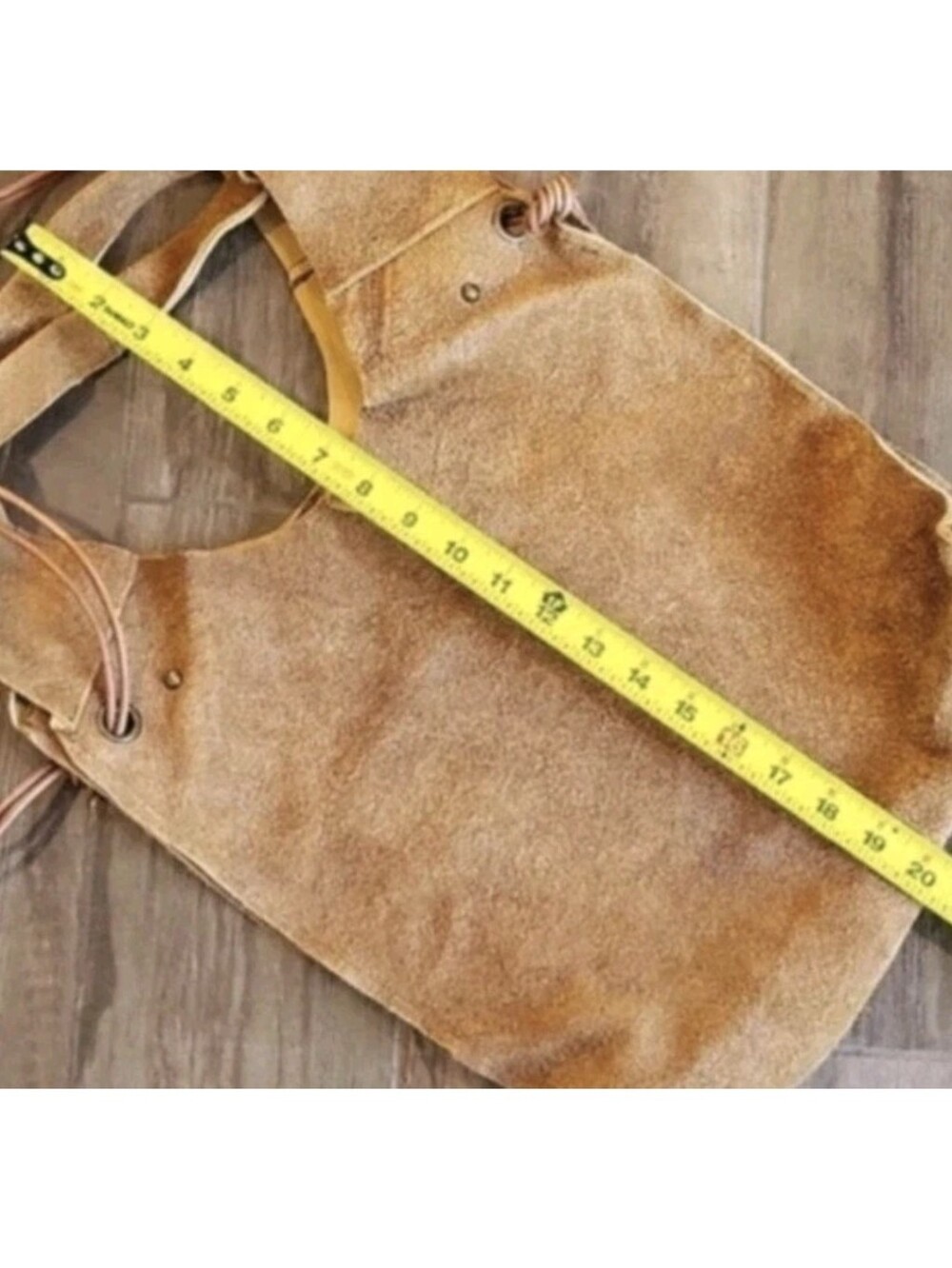 Genuine Leather Artisan Handcrafted Shoulder Crossbody Bag Sack, Made in Spain - Picture 8 of 12